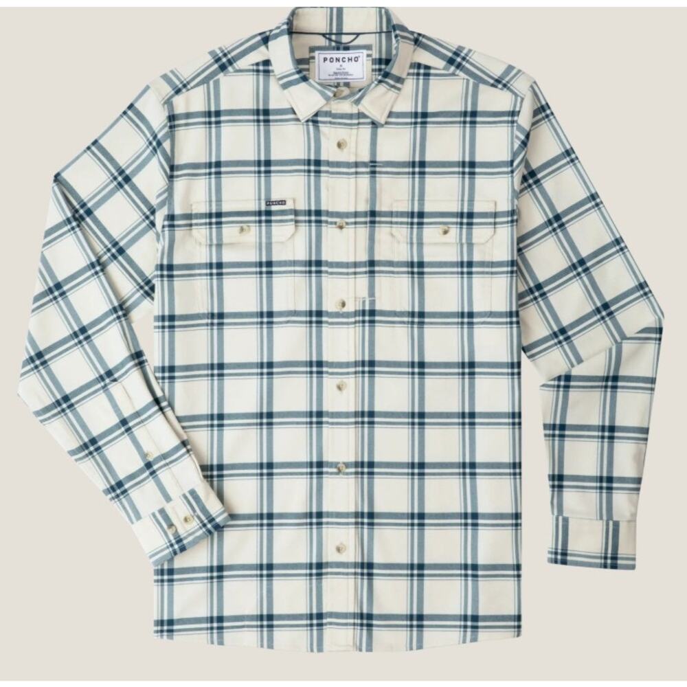 Poncho Outdoors "The Monterey" Midweight Performance Flannel Shirt Men’s Sz. L - Picture 2 of 7